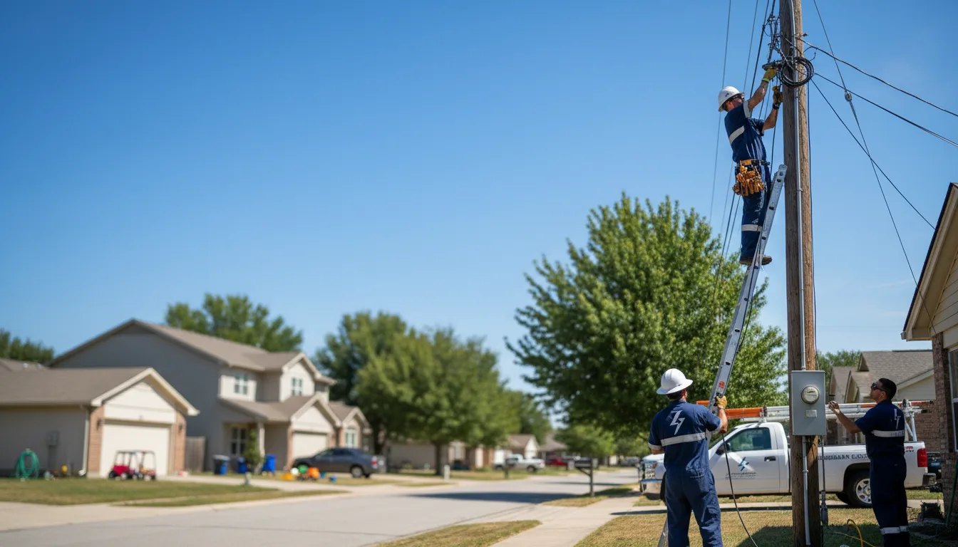 Residential electrician providing installation services in Plumerville, AR